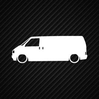 VW T4 Lowered Silhouette Vinyl Sticker Decal Panel Van