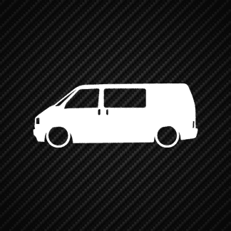 VW T4 Lowered Silhouette Vinyl Sticker Decal With Windows