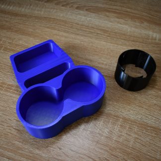 VW T6 Transporter Double Cupholder Mount With Can Adaptor Transporter